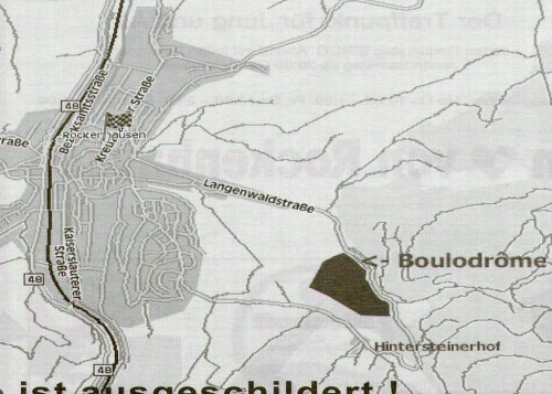Anfahrt zum Boulodrome Hintersteinerhof
